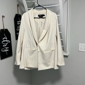Torrid Cream Blazer with Single Button